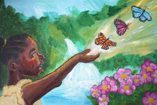Playing with the Butterflies 12x18